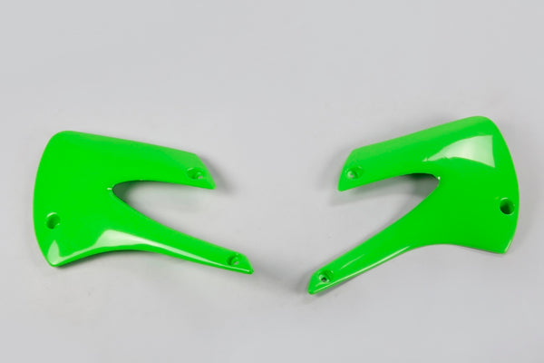 UFO Radiator obejmuje zielone Kawasaki KX85/80 KA03717#026
