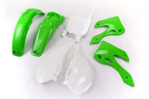 Zestaw plastikowy UFO kolor OEM zielony/biały kawasaki KX125/250 KAKIT200@999