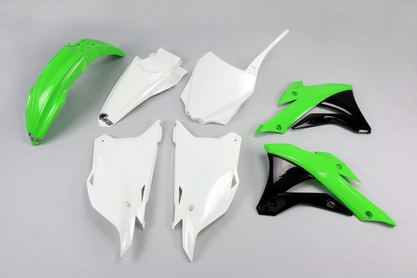 UFO Plastic Kit OEM Color (2014) Zielone/białe/czarne Kawasaki Kx85 Kakit22@999