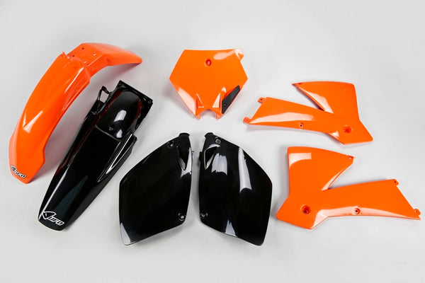 Zestaw plastikowy UFO Kolor Orange/Black KTM KTKIT501B@999