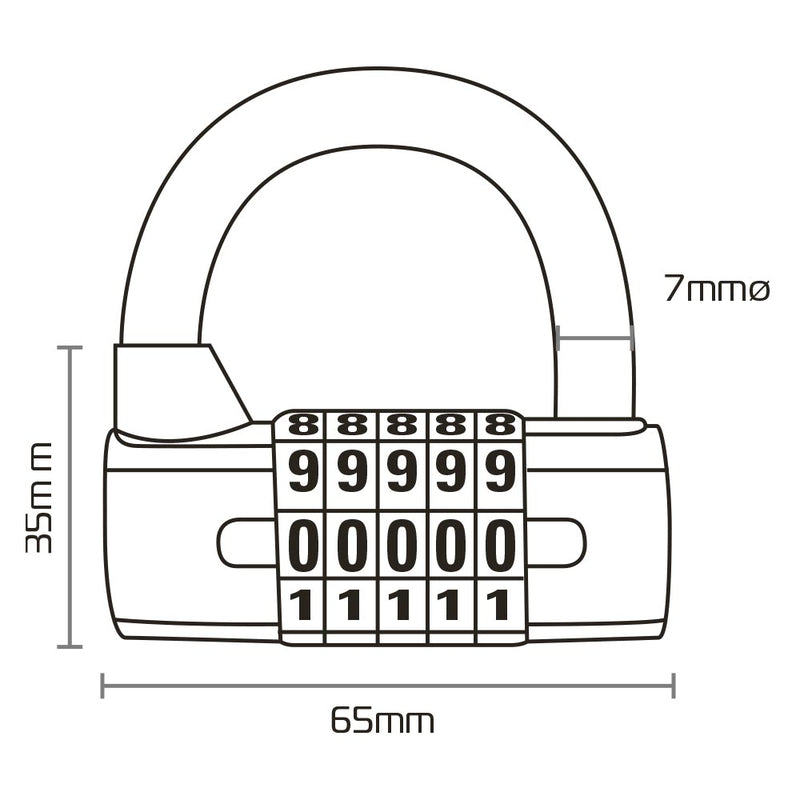 5-cyfrowy padlock Oxford LK102