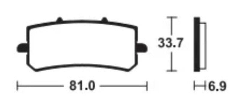 Tecnium spiekane metalowe podkładki hamulcowe - MTR462 1121580