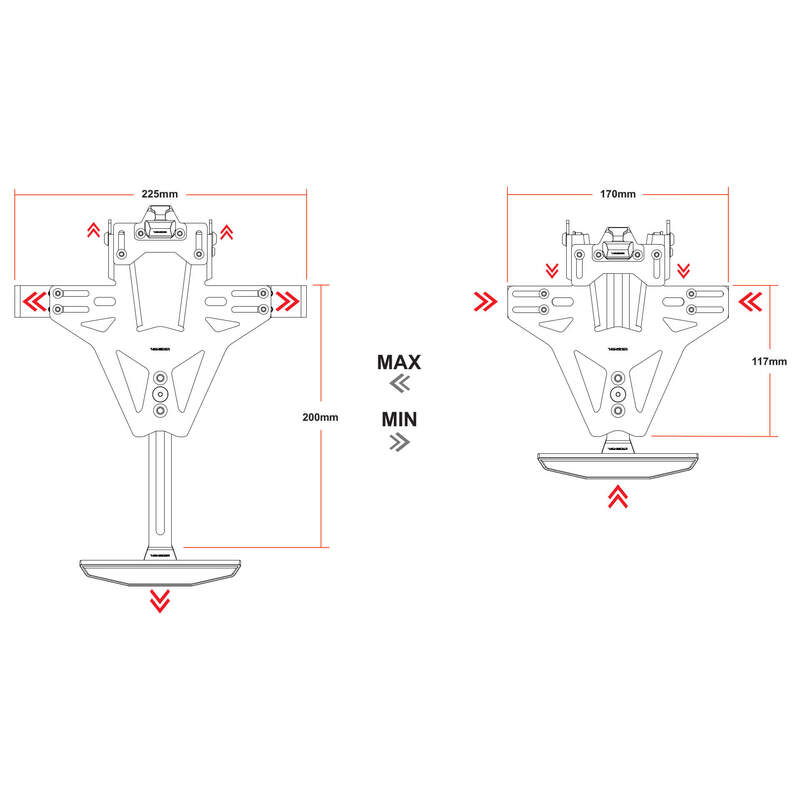 Uchwyt tablicy rejestracyjnej Highsider Akron-RS Pro 280-733HP