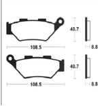 Tecnium spiekane metalowe podkładki hamulcowe - MF483 1122849