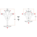 Uchwyt tablicy rejestracyjnej Highsider Akron-RS Pro 280-105 KM