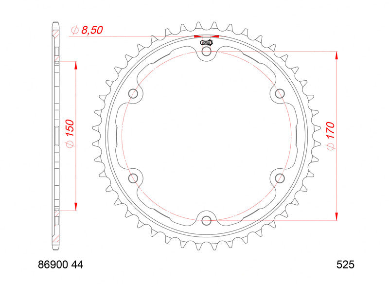 Afam Stander Stalowy spropet 86900 - 525