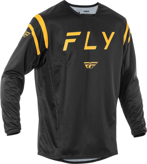 Fly Racing Kinetic Center Jersey - Black/Gold 378-520m