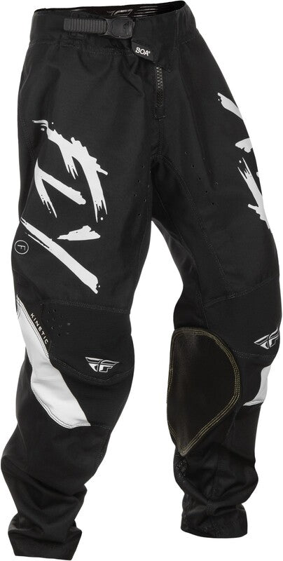 Fly Racing Kinetic Stoke Youth Pants - Czarno -biały 378-53524