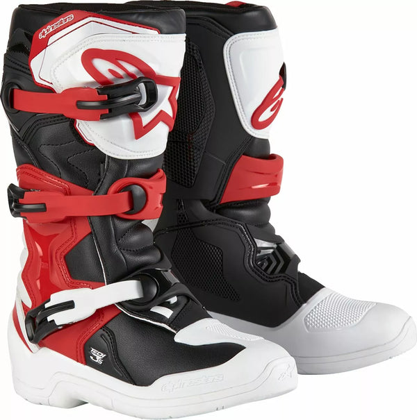 Alpinestars (MX) Boot Tech3s YTH WT/BK/R 4 2014024-2030-4