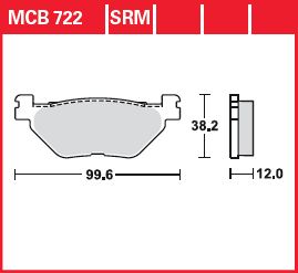 TRW Brake Pad Scooter 125+ MCB722SRM