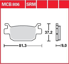 TRW Brake Pad Sinter Scooter 125+ MCB806SRM