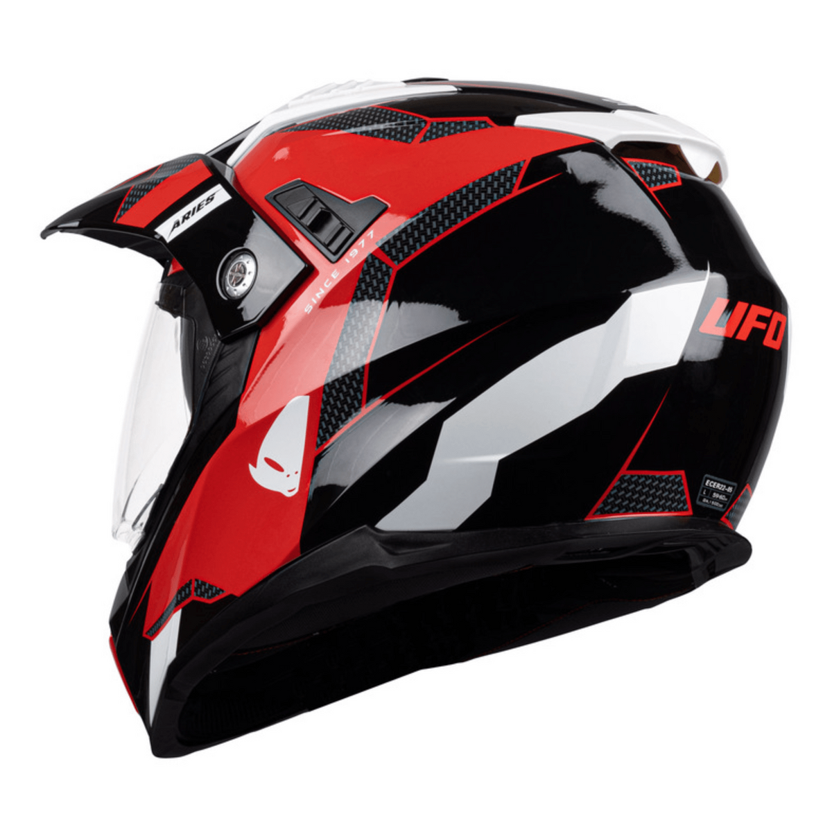 UFO Adventure MC Helmet Baran Black /Red