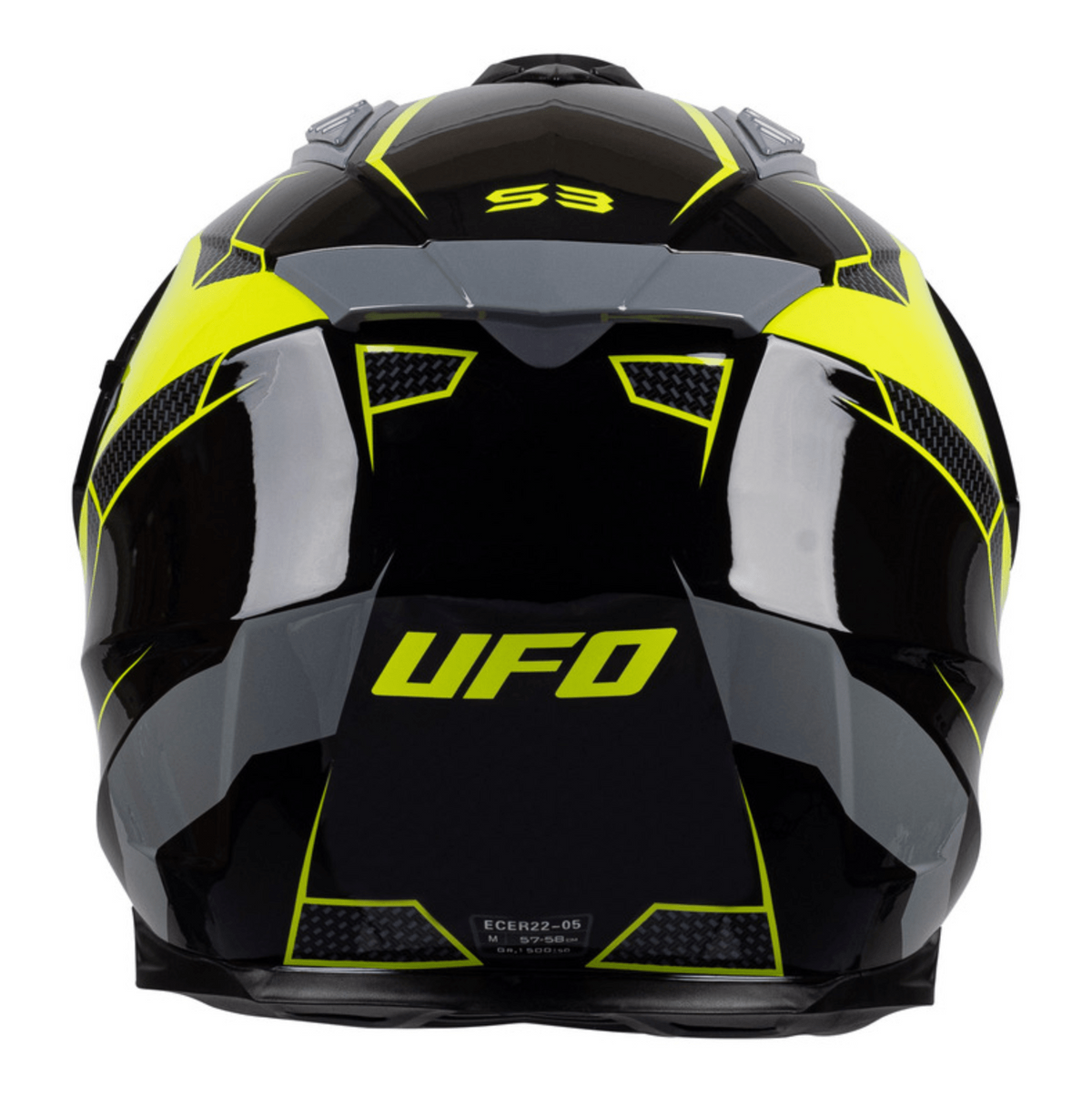 UFO Adventure MC Helmet Baran Black /Flu