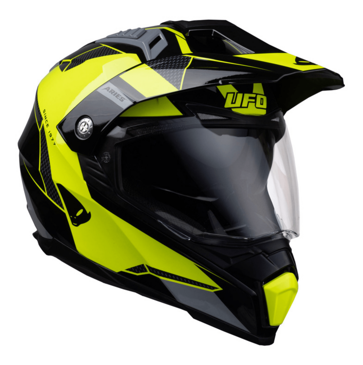 UFO Adventure MC Helmet Baran Black /Flu