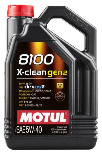 Motul 8100 X-Clean Gen2 5W-40 5L (4 szt./Karton)