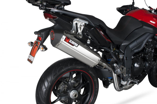 Triumph Tiger 1050 Sport 2013-2021 Serket Równoległe zszywane szczotkowane rękaw ze stali nierdzewnej