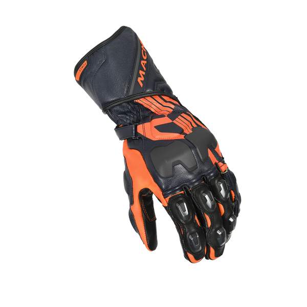 Rękawiczki motocyklowe Macna, PowerTrack Black/Orange/Ciemnoniebieski