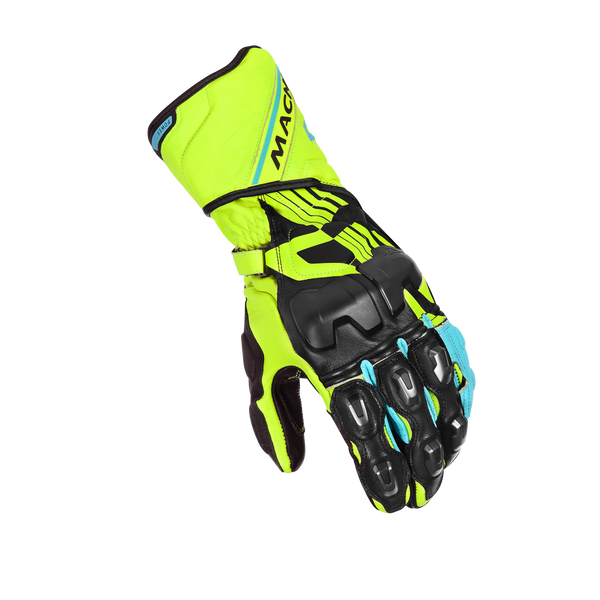 Rękawiczki motocyklowe Macna, PowerTrack Fluo Yellow/Black/Blue