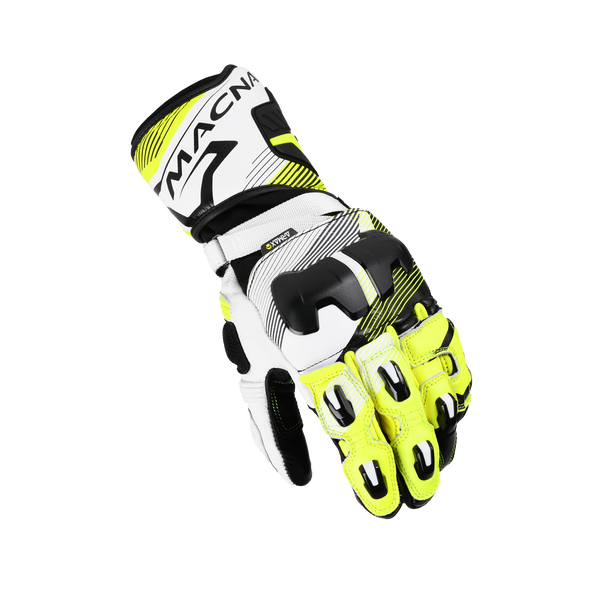 Rękawiczki motocyklowe MACNA, PowerTrack 2.0 Black/Fluo Yellow/White
