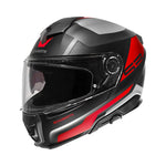 Schuberth Integral Mc-Hjälm S3 Daytona Svart/Röd med aerodynamisk design och visir, idealisk för motorcyklister i stadsmiljö.