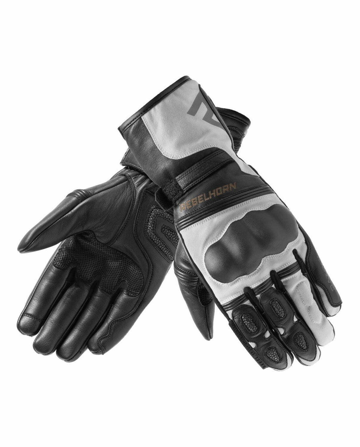 Rebelhorn MC Gloves Patrol Long Black /Grey