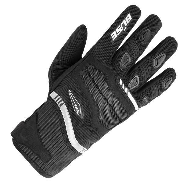 Büse MC-Gloves świeże czarne /białe
