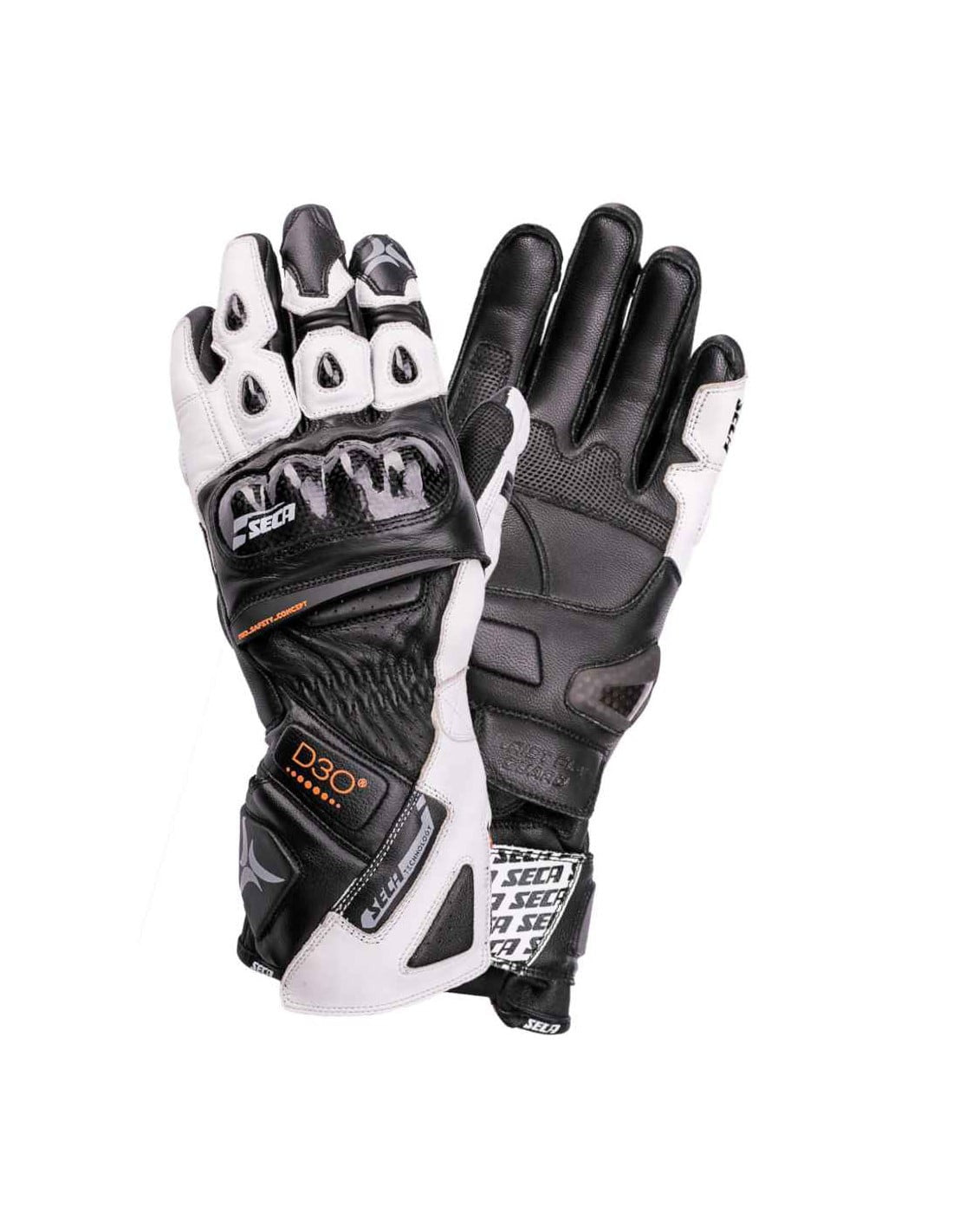 Seca MC-Gloves Trackday Black /White