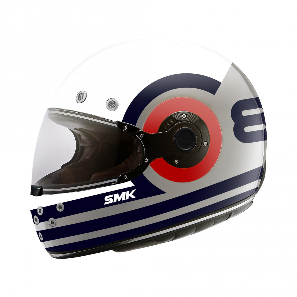 SMK Integral MC Helmet Retro Ranko Grey /Blue