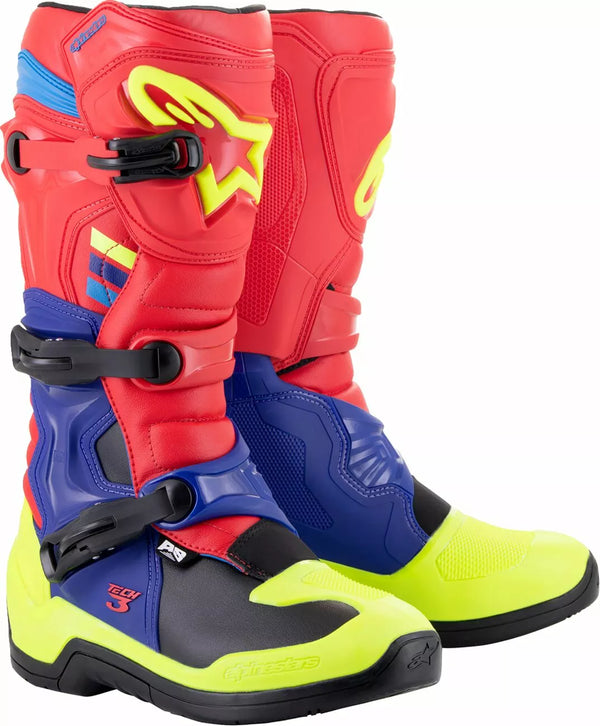 Alpinestars (MX) Boot Tech3 Rd/ BL/ YL FL 9 2013018-3375-9