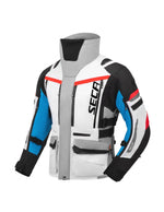 Seca tekstylna mc kurtka arrakis III Grey /Blue /Red