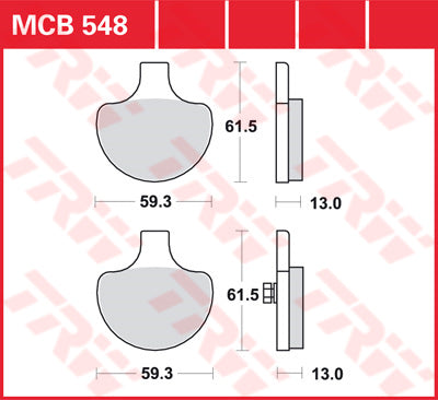 TRW Brake Pad TRW MCB548 MCB548