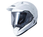 MT Helmets Adventure Mc-Hjälm Synchrony DS Vit med visir och robust design, perfekt för motorcykeläventyr. Finns i storlekar XS-XXL.