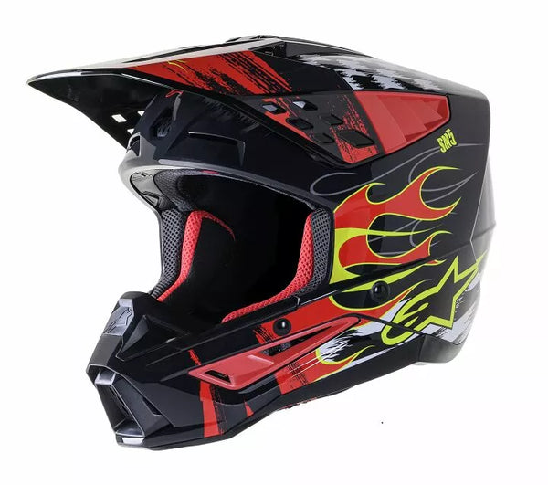 Alpinestars (MX) Helmet SM5 Rash Red/G XL 8307023-9033-XL