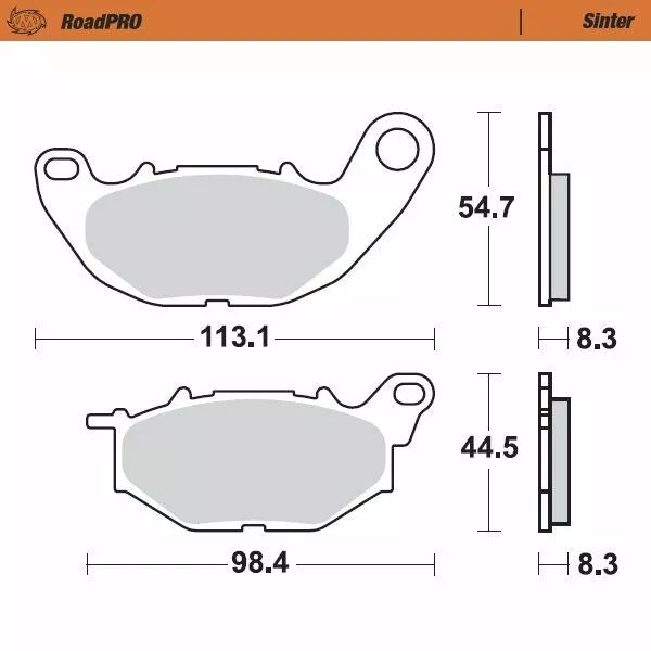 Moto-Master Hamue Pad spieknięcie z przodu 412501