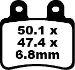 EBC BRAKE PAD SFA ORG SCOOTER SFA350