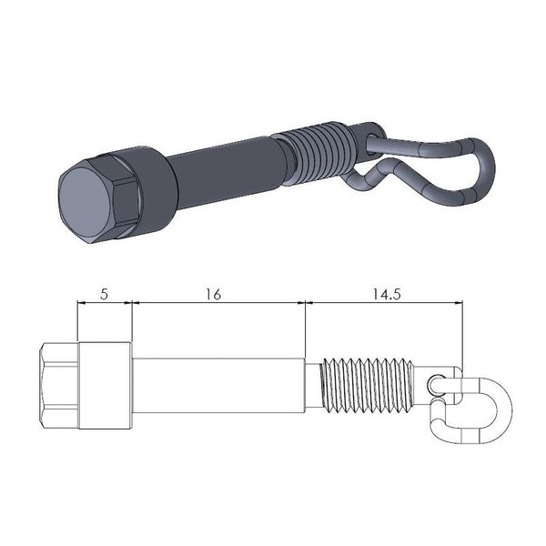 Moto-Master Brake Pad Pin 213041
