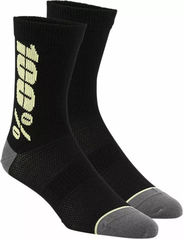 100% Sock Rytym BK/YL S/M 24006-014-17