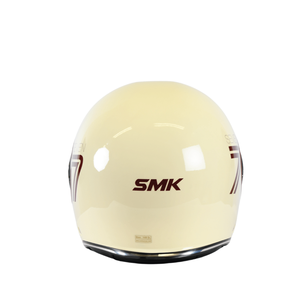 SMK JET MC HELMET RETRO SIEDEM BIAŁY /CZERWONY