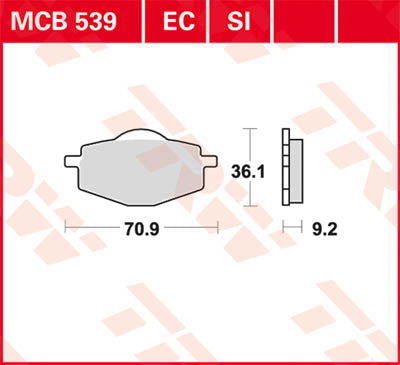 TRW Brake Pad Skustra -125 MCB539EC