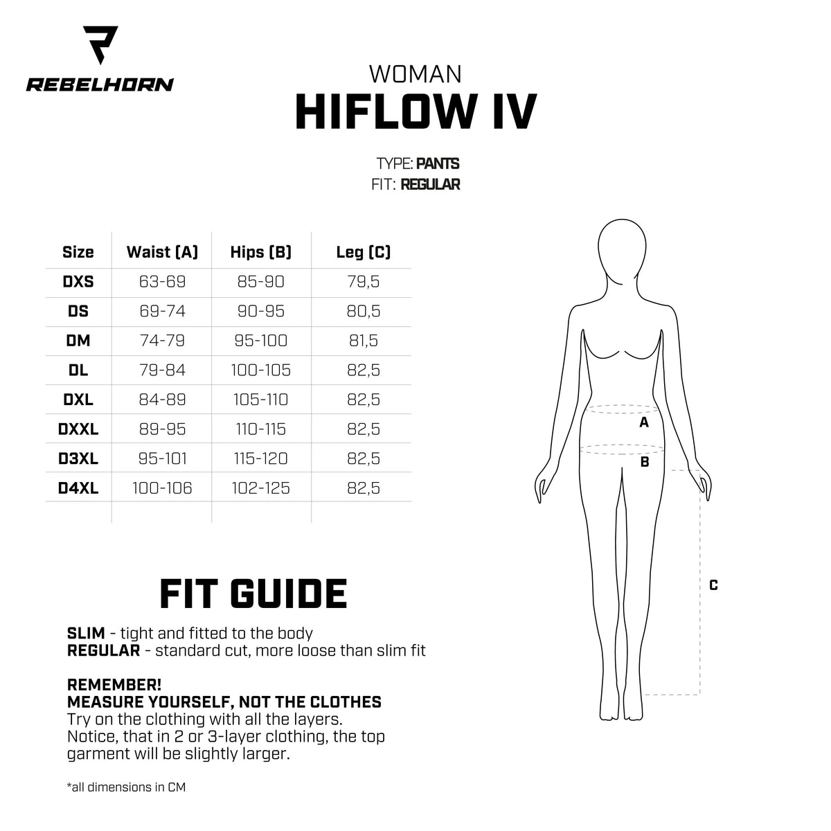 Rebelhorn Dam Tekstylne Mc-Spodnie Hiflow IV Czarny 