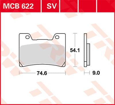 TRW Brake Pad TRW MCB622SV MCB622SV