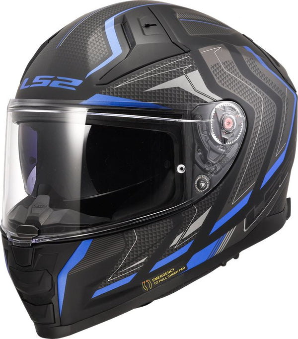LS2 Integral MC Helmet Vector II alizer Matt Black /Blue
