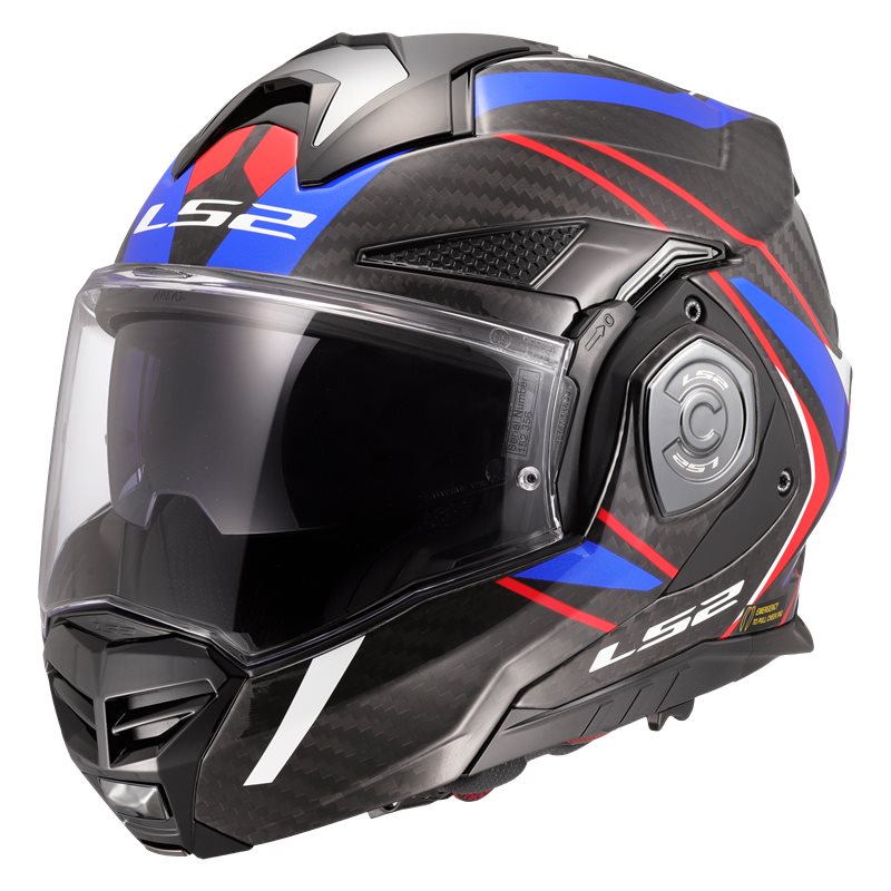 LS2 Otwarte MC Helmet Advant x Carbon Future White /Blue