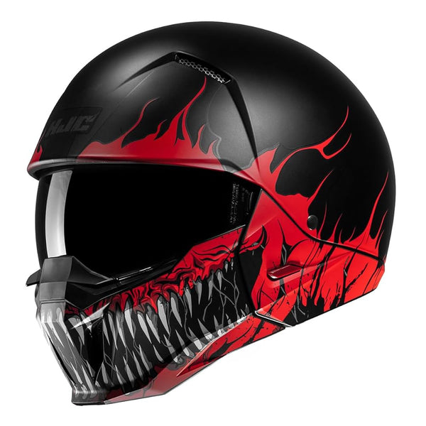 HJC Open MC Helmet I20 Scraw Black /Red
