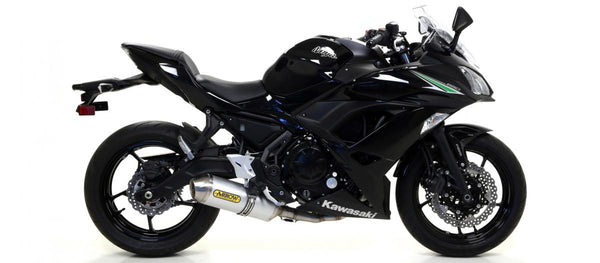 Kawasaki z 650 17 homol.aluminum race tech silencer with carbon end cap for arrow collectors