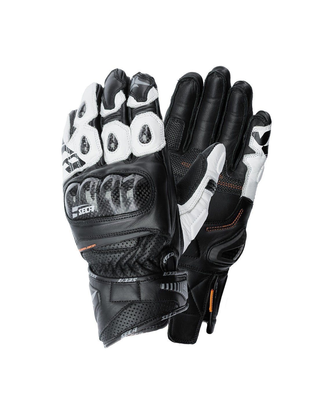 Seca MC-Gloves Trackday Short Black /White