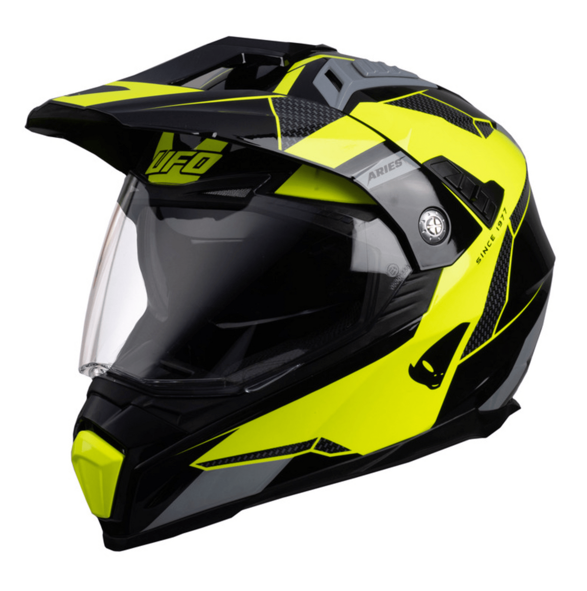 UFO Adventure MC Helmet Baran Black /Flu