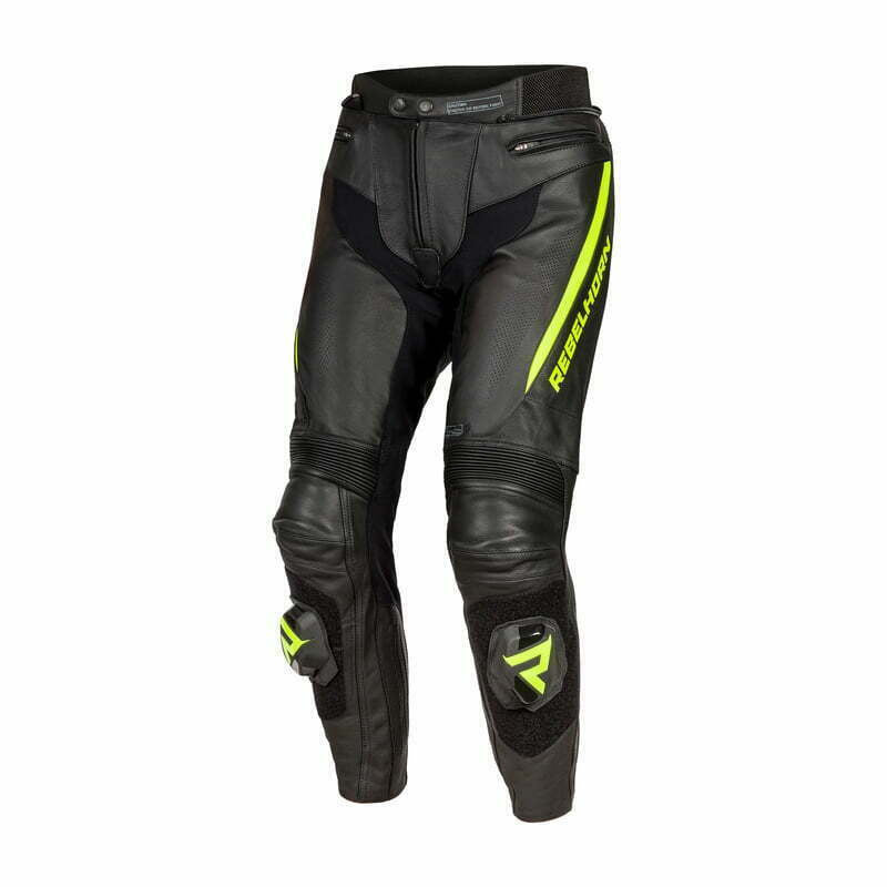 Rebelhorn Mc-Leather Pants Fighter Black /Flu