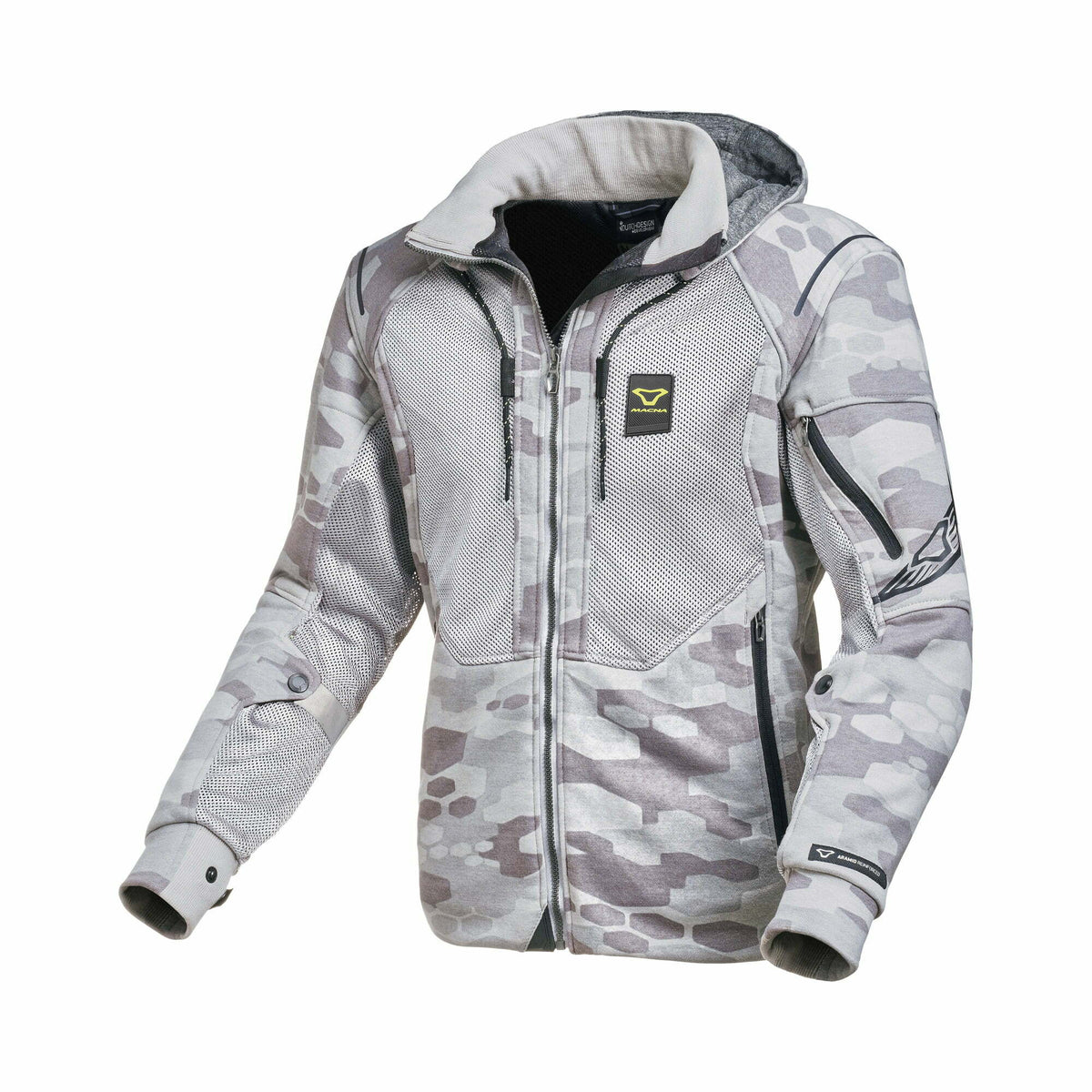 Macna Kevlar Mc-Hoodie Breeze Grey /Camo